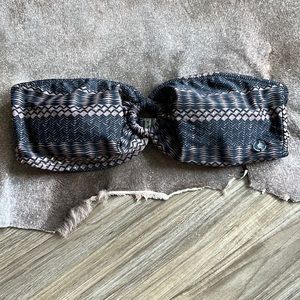 FCUK French Connection Bandeau Cut Out Metallic Strapless Top